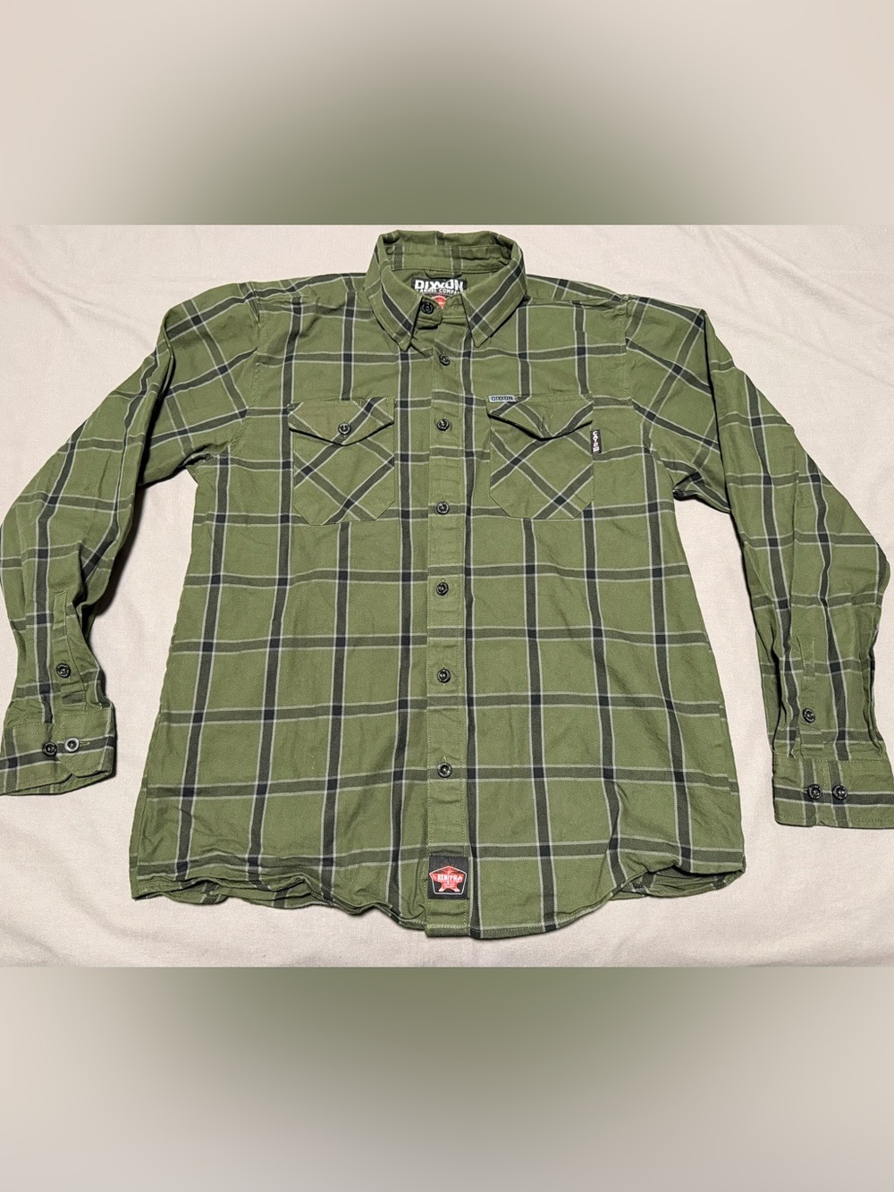 Dixxon Helitack FR Flame Resistant CAT 2 Flannel Olive Green Mens Large L